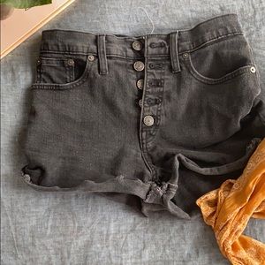 TODAY ONLY Madewell black denim shorts